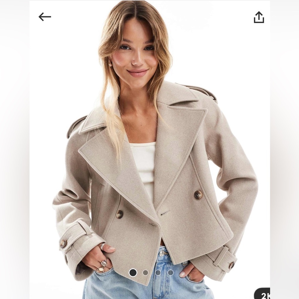 Cropped Formal Trench Coat
